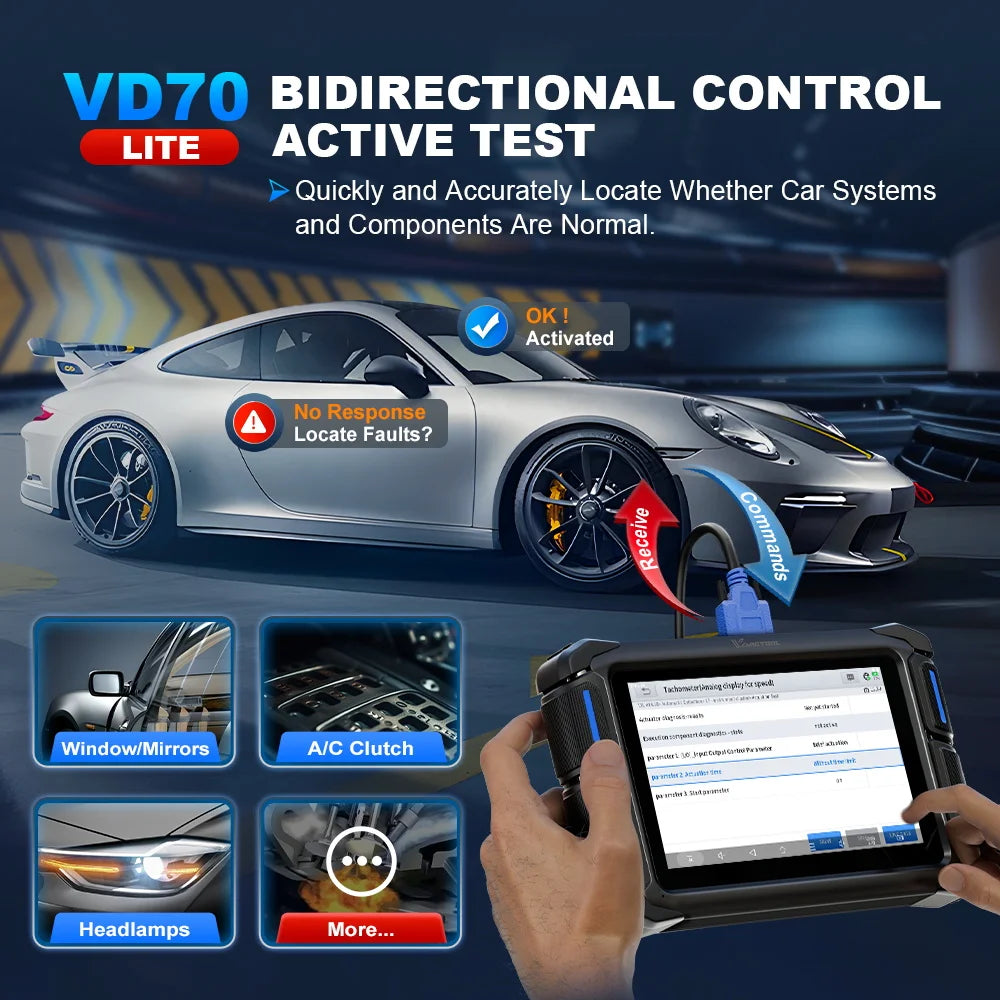 OBD2 Bi-Directional Car Diagnostic Tool Key Programmer