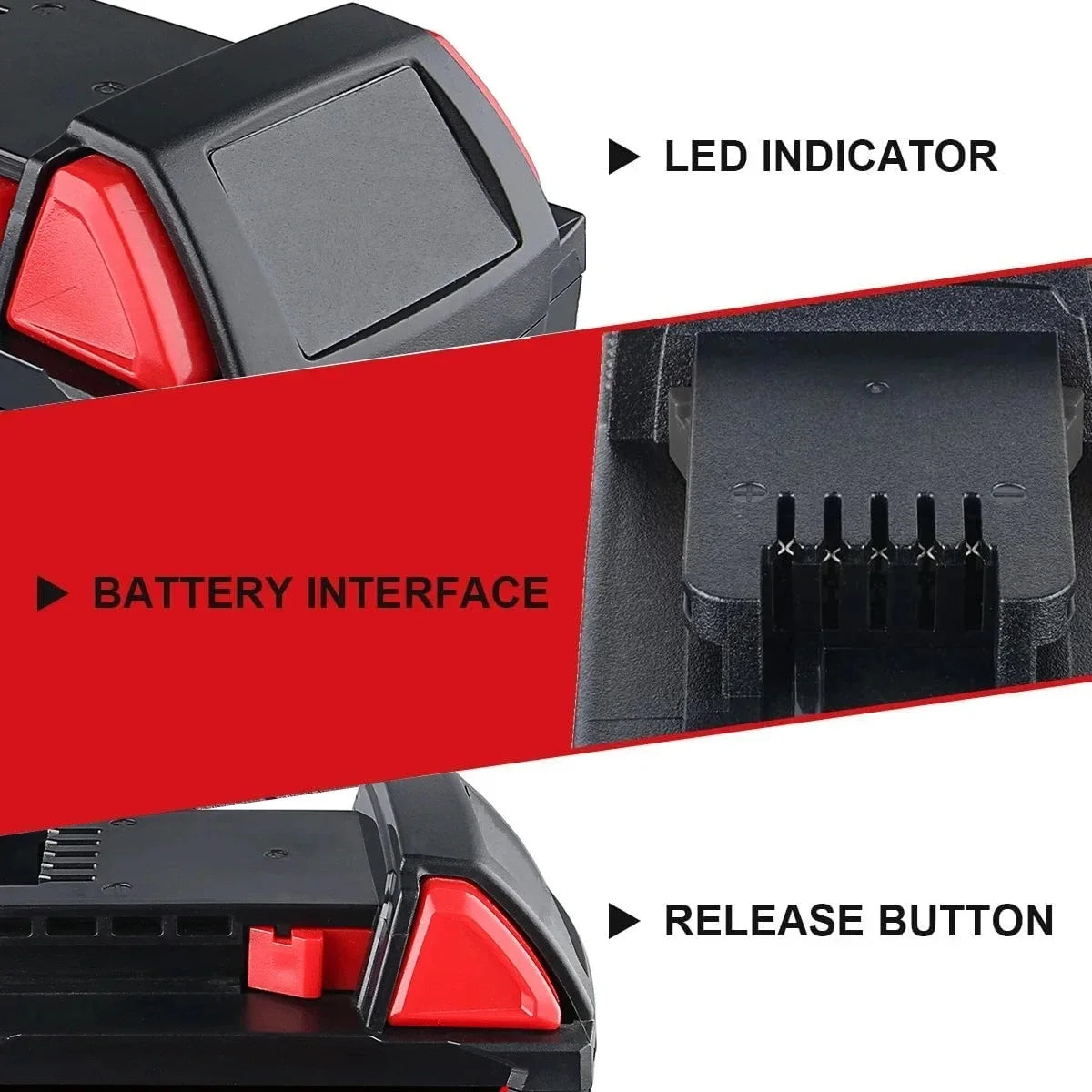 M18 Li-on Battery and Charger Replace for Milwaukee