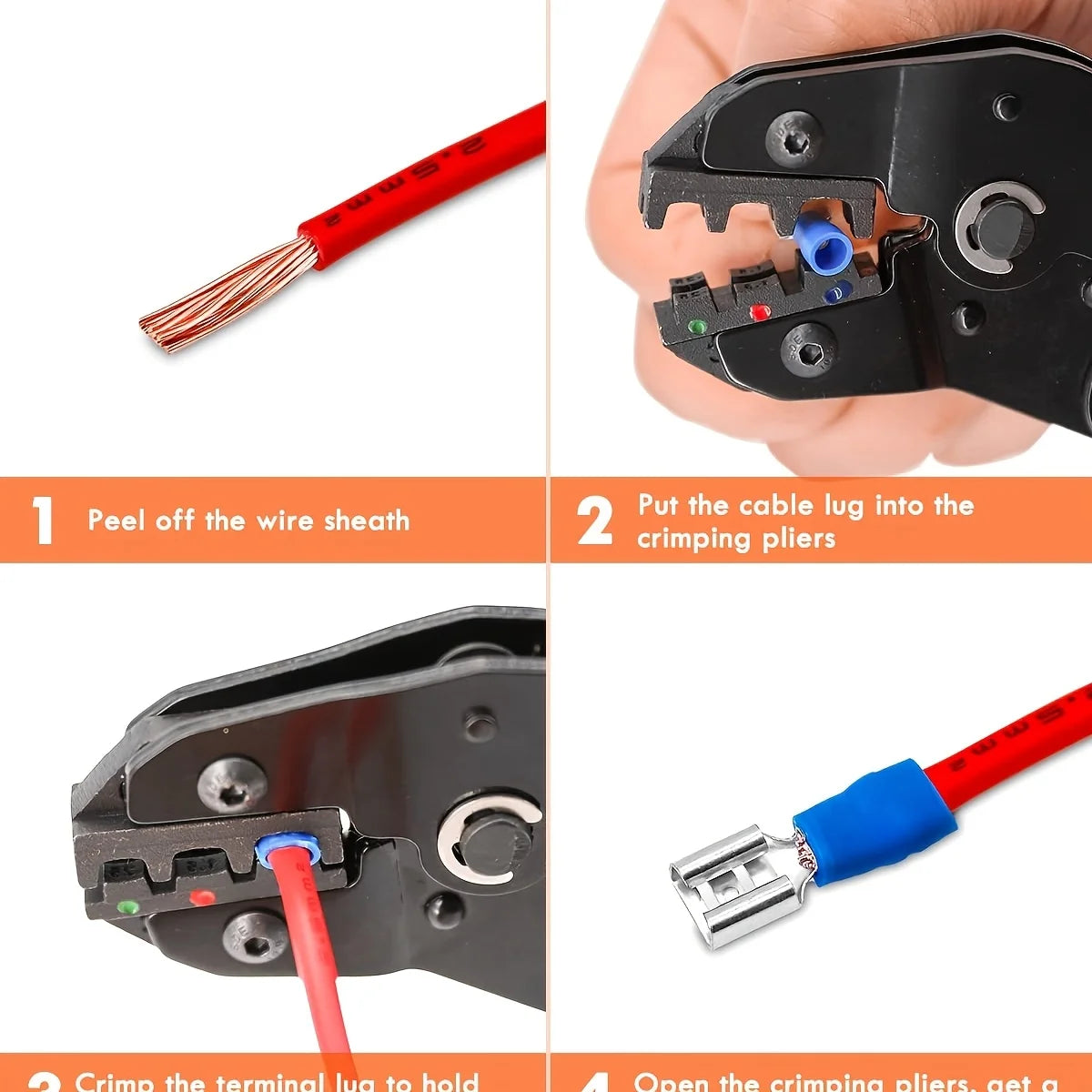 Crimp-on Terminals and Tool