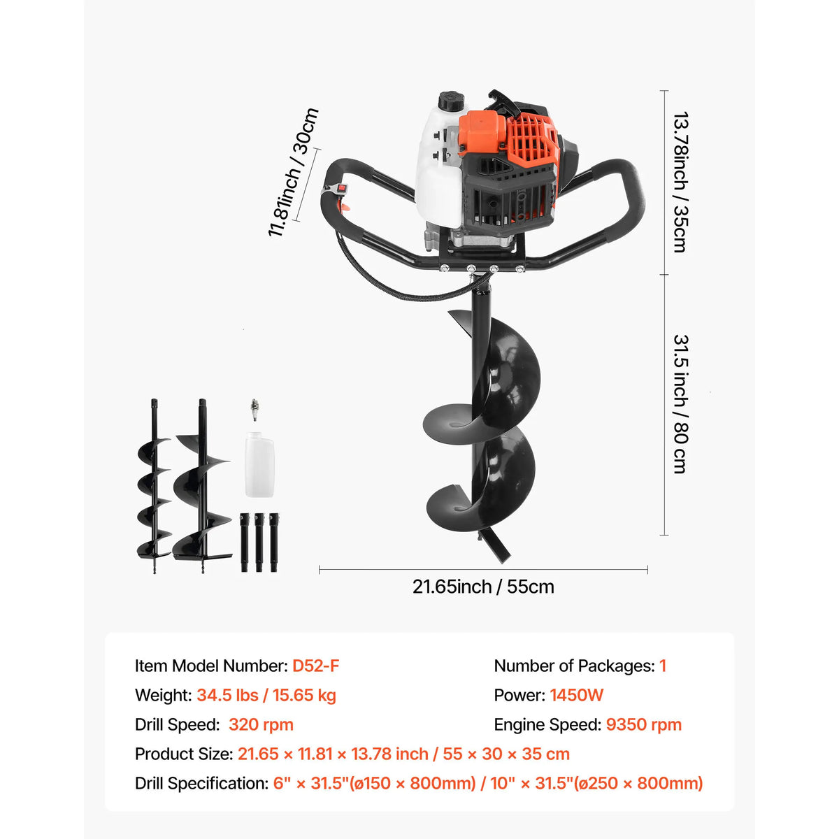 Gas Powered Post Hole Digger