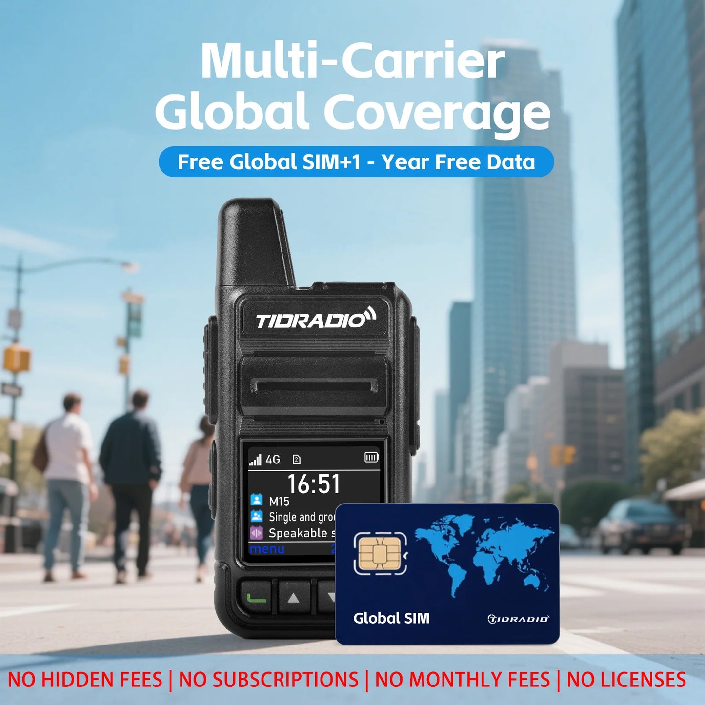 Long Range Walkie Talkie Global POC 5000KM