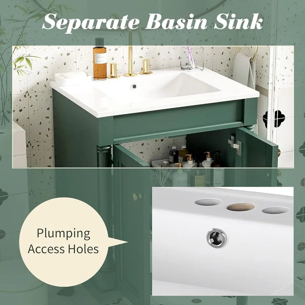 24" Bathroom Vanity with Sink