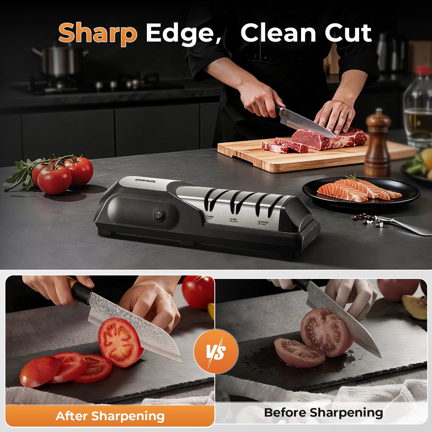 3-Stage Electric Knife Sharpener