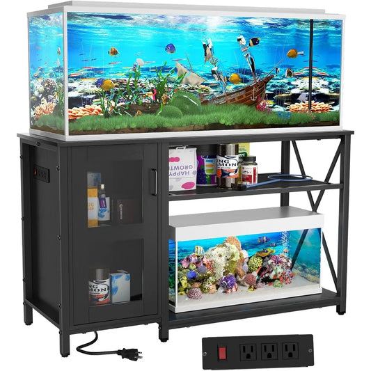 55-75 Gallon Fish Tank Stand w/ Power Outlets