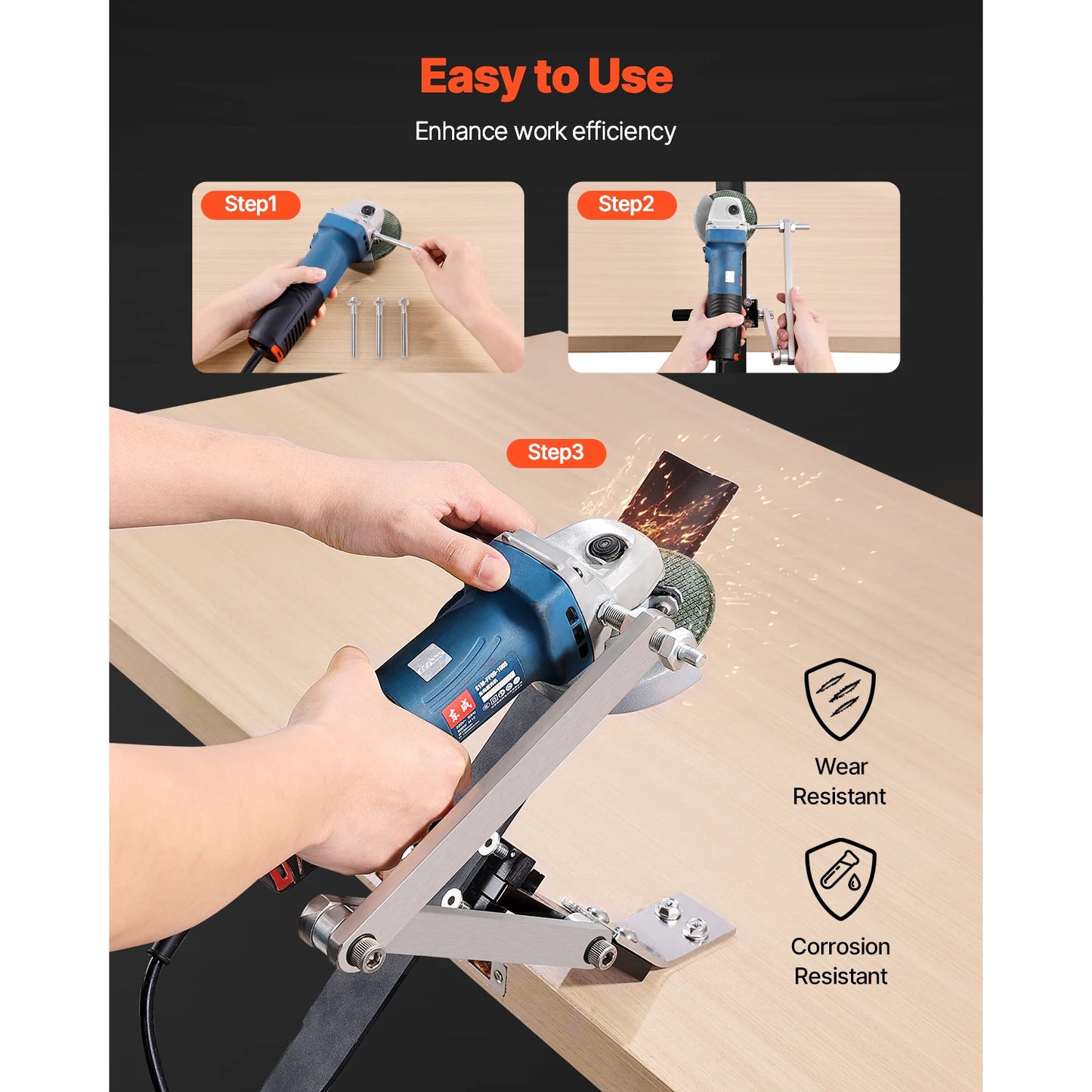 Lawn Mower Blade Sharpener Balancer 15° - 45° Adjustable