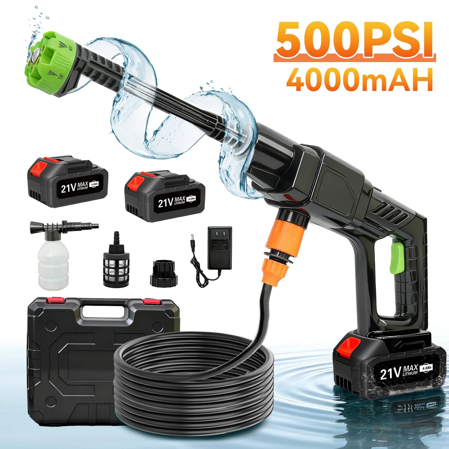 300W Cordless Pressure Washer 500PSI