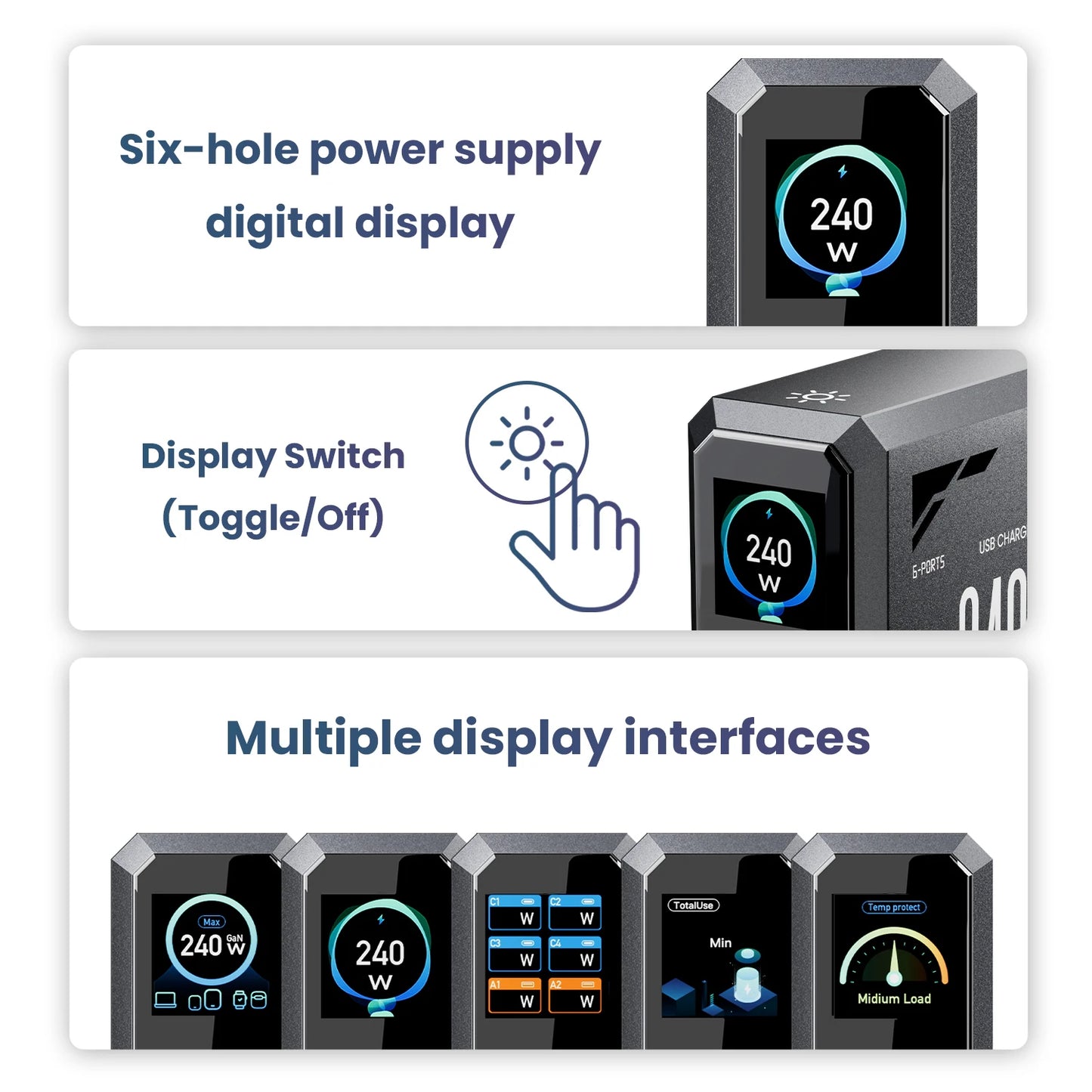 240W GaN Fast Charging Station