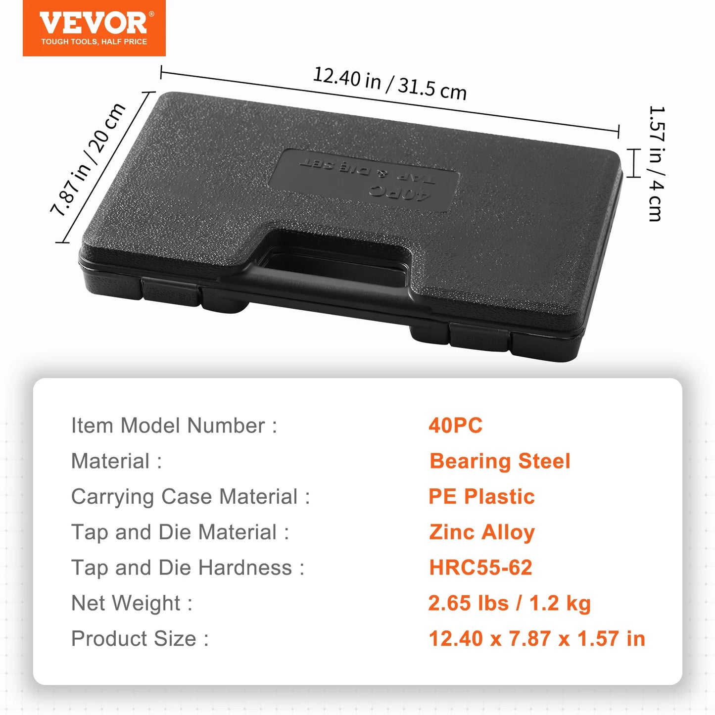 Tap and Die Set Metric SAE