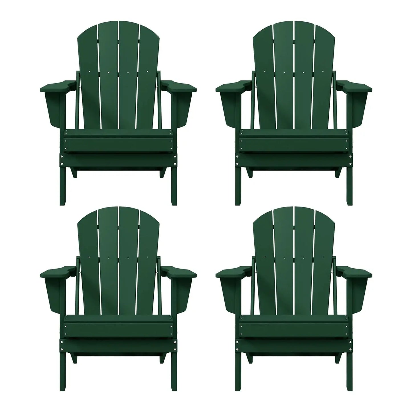 Folding Poly Adirondack Chair (Set of 4)