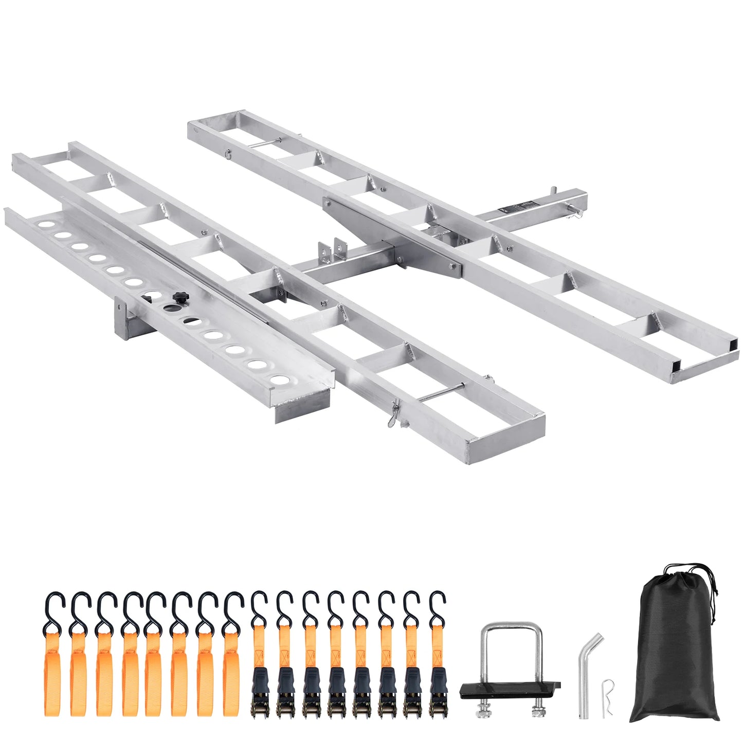 2-Bike 600LBS Aluminum Motorcycle Carrier Hitch Mount