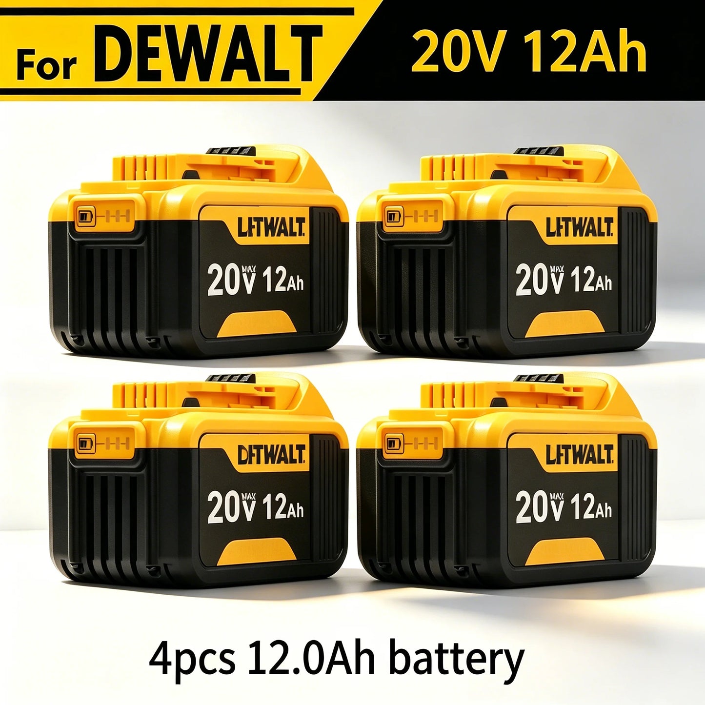  Compatible with DCB203, DCB206, DCB205, DCB204, DCB200 for DeWalt 20V Battery Replacement,