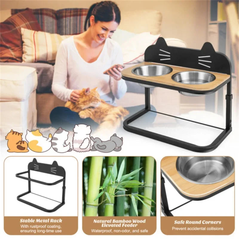 Pet Feeder Adjustable Height