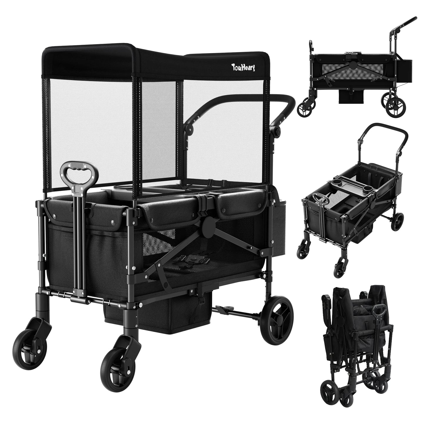 2 Seat Wagon Stroller For 2 Kids