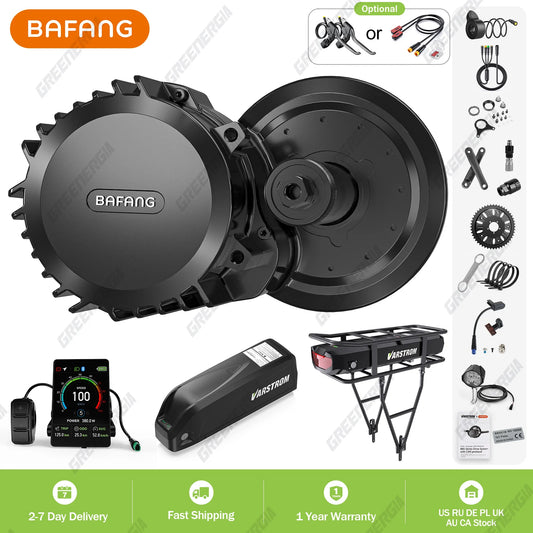 Mid Drive Kit  Ebike Conversion Kit with Battery 1000W 750W 500W Brushless Motor 13Ah 17.5Ah 20Ah