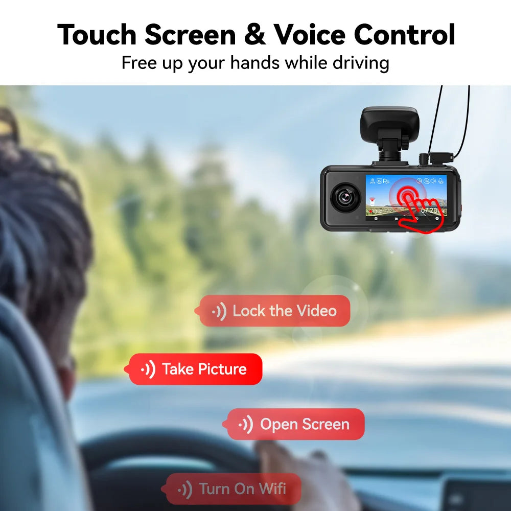 4K Dash Cam Built-in 5.8Ghz WiFi GPS