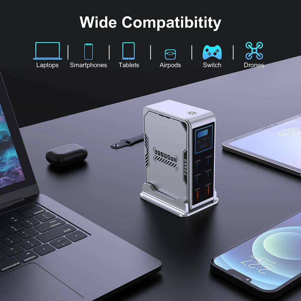 6 Ports USB Charging Station,GaN