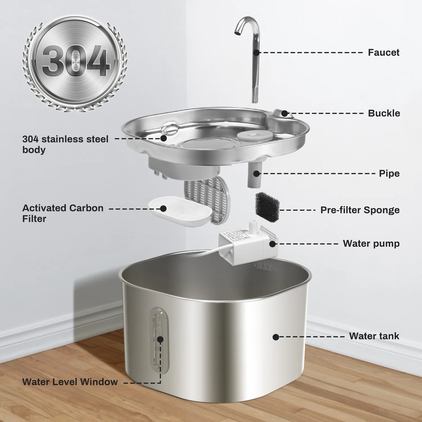 2.2L Cat Water Fountain
