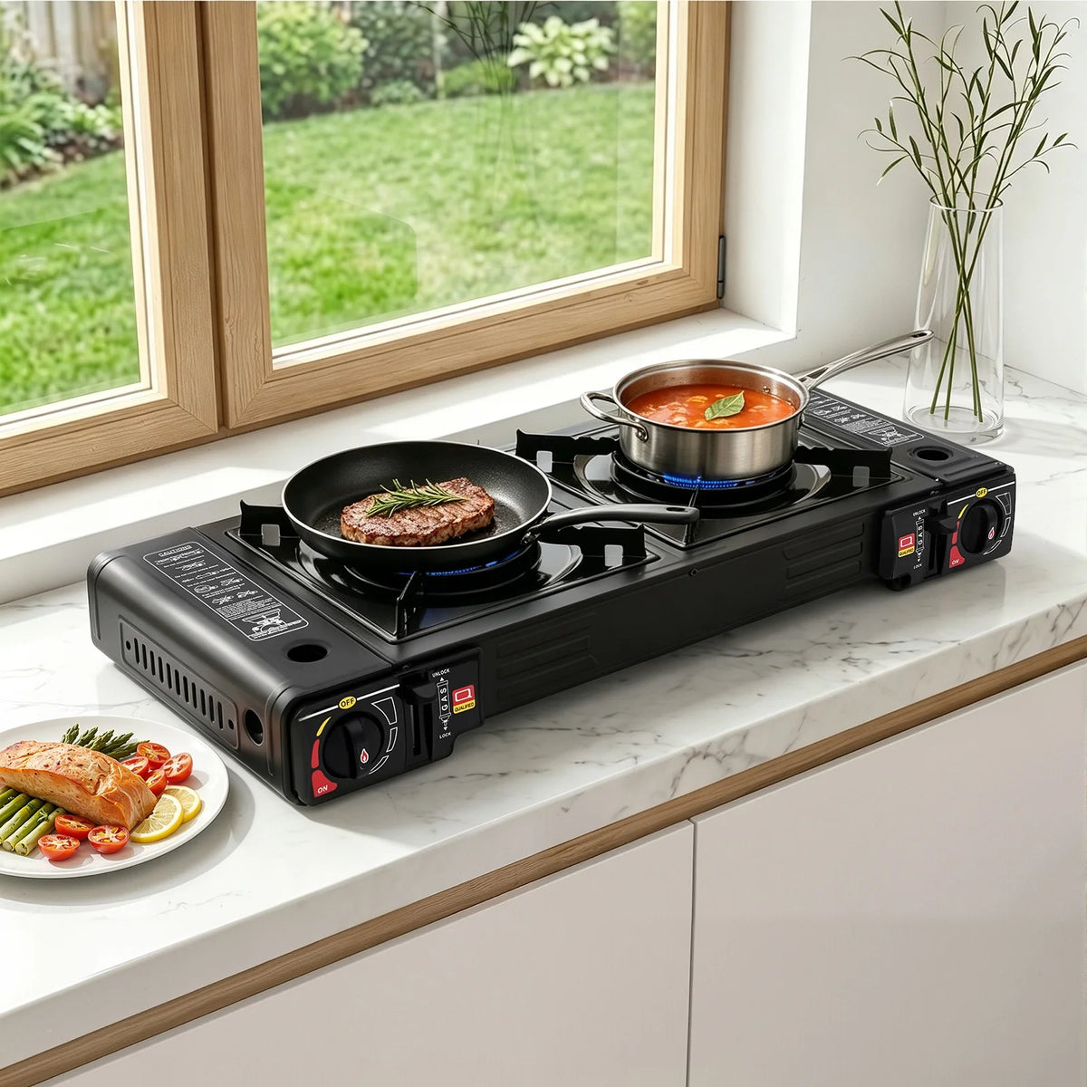 2 Burner Portable Camping Gas Stove