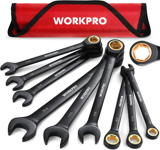 9-Piece  Ratcheting Wrench Set, SAE