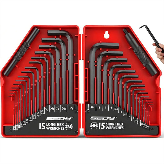 Hex Key Wrench Set with Metric and SAE
