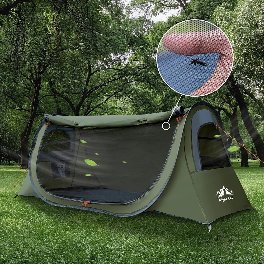 Pop-up Camping Tent for Camping Cot (Excluded)