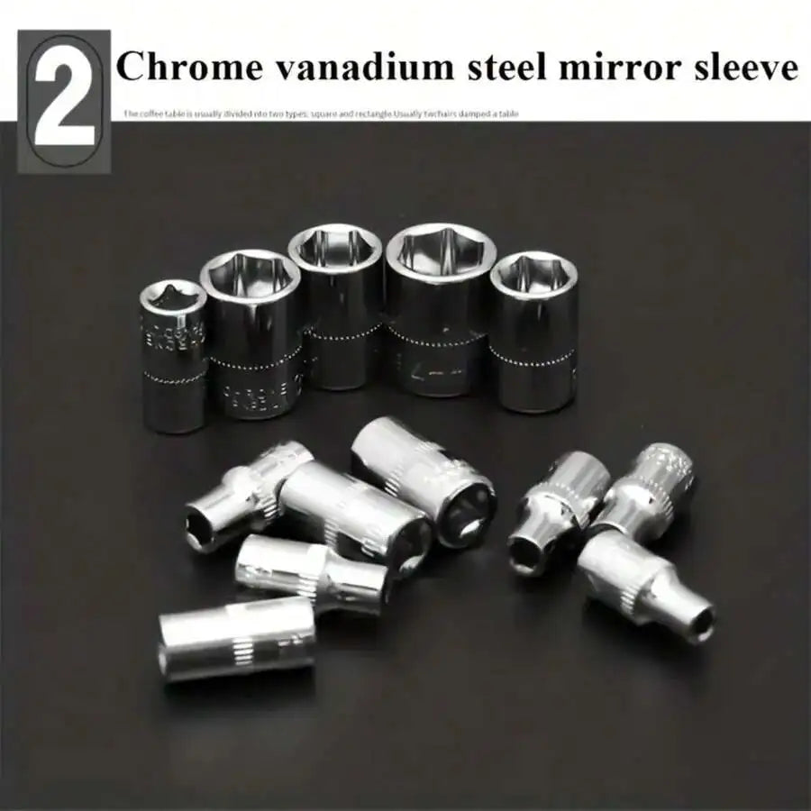 46-Piece Mechanic Tool Set 1/4-Inch Drive