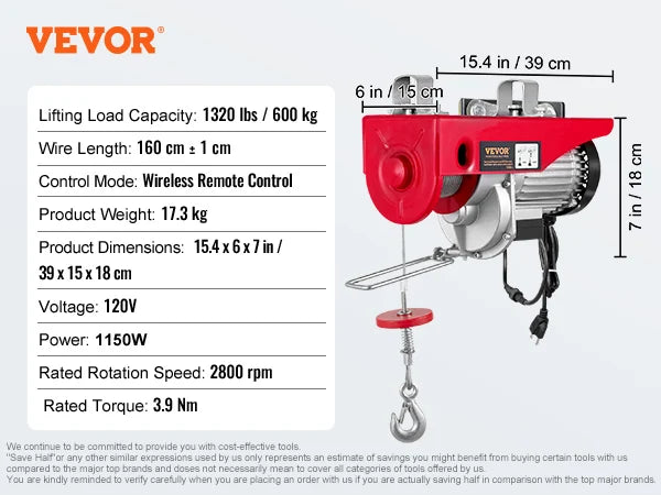 200-800kg Electric Hoist
