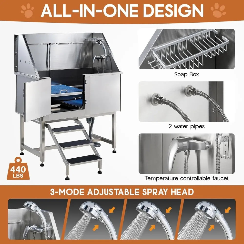 50-Inch Dog Washing Station