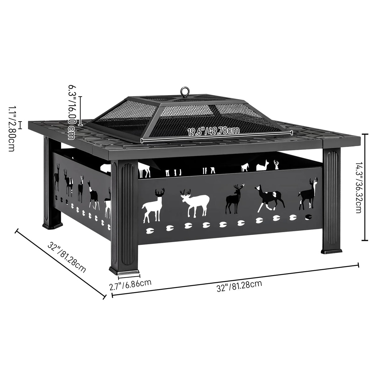 32 Inch Wood Burning Fire Pit