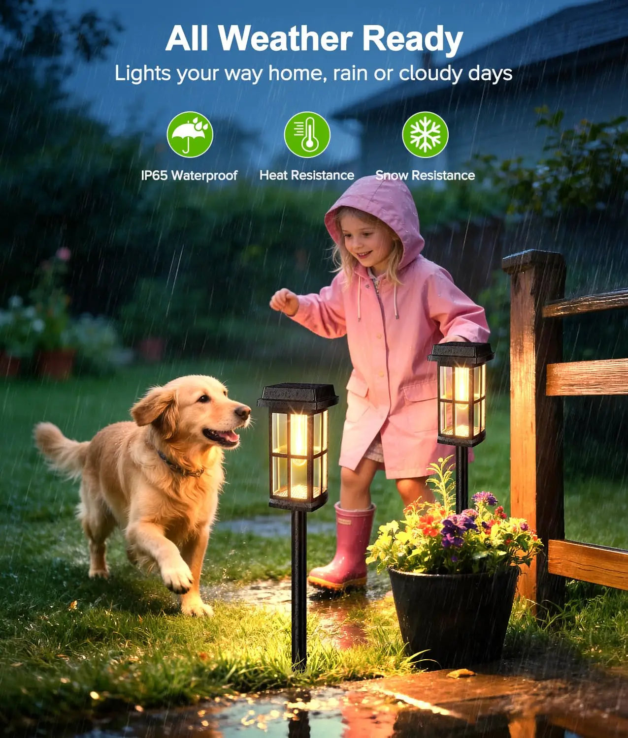 Solar Powered Pathway Lights
