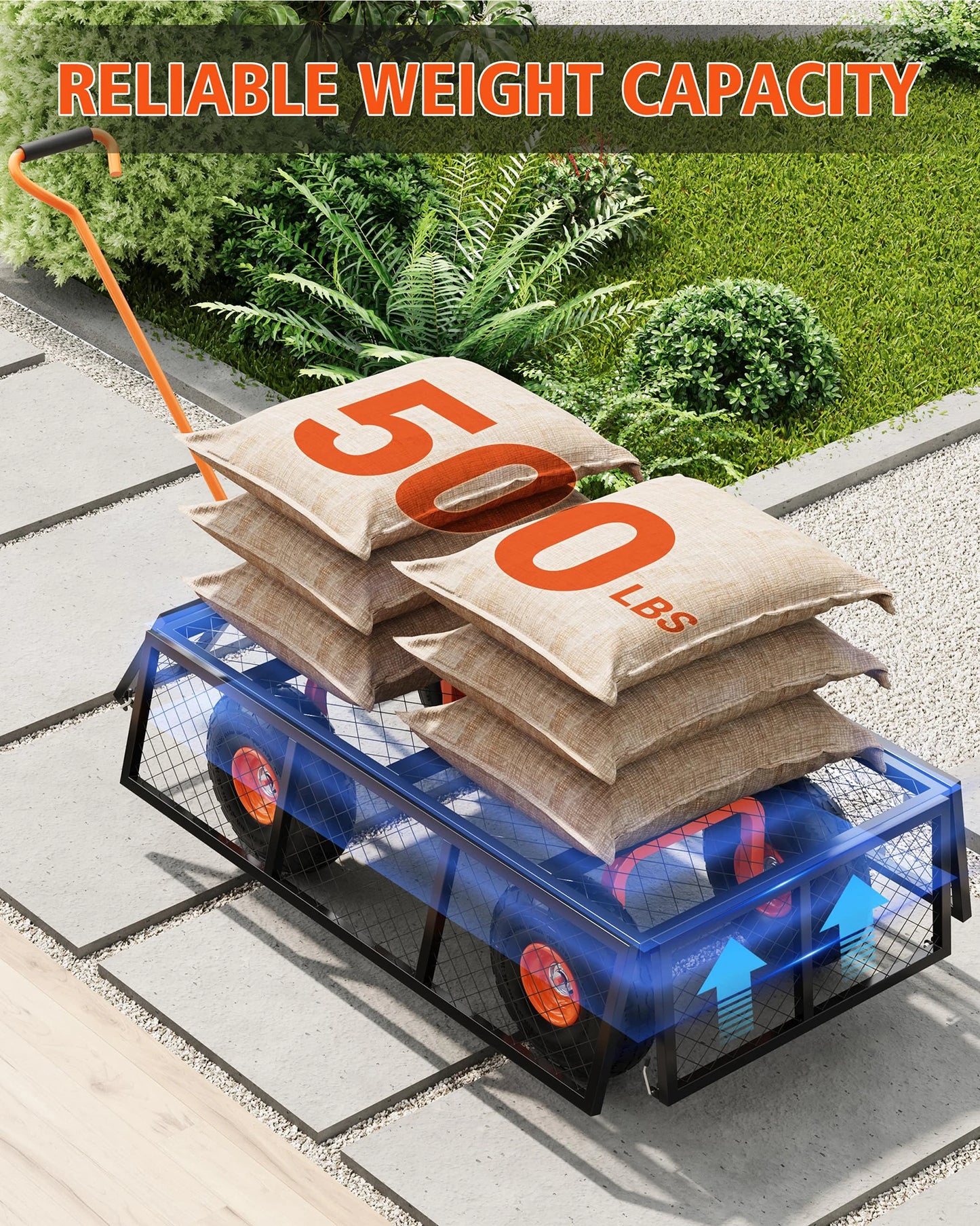 Steel Garden Utility Wagon