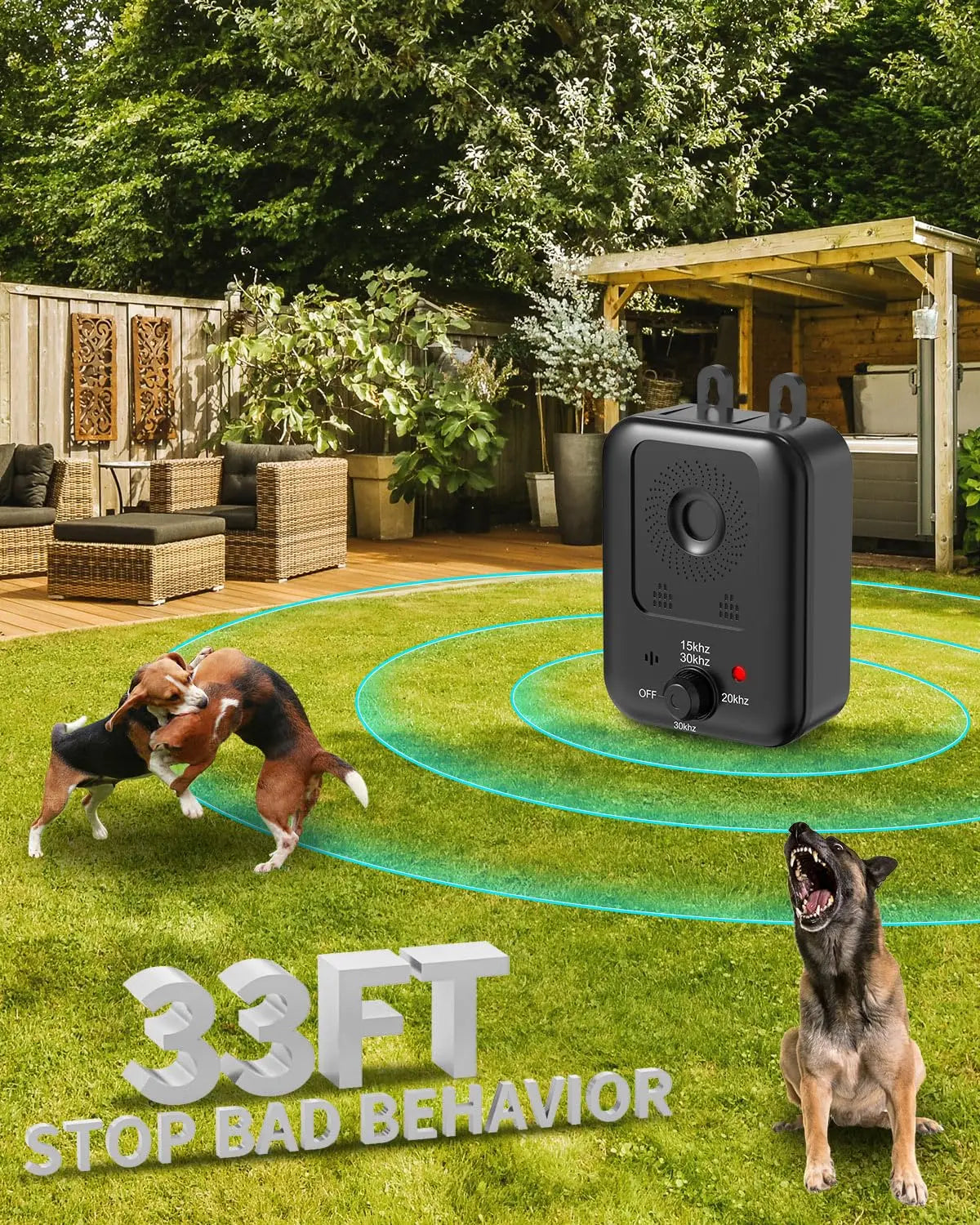 rechargeable ultrasonic dog barking deterrent