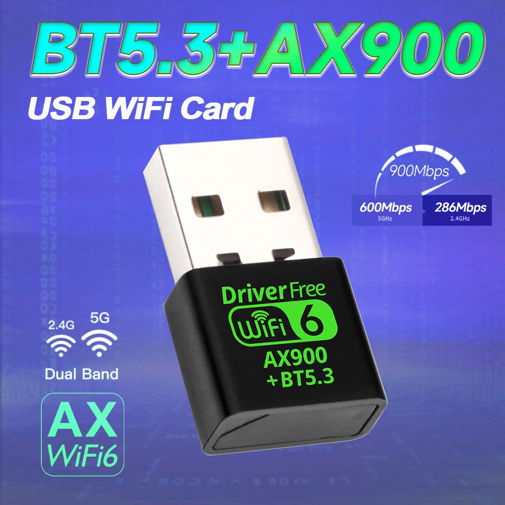 USB WiFi 6 Bluetooth 2in1 Dongle Dual Band
