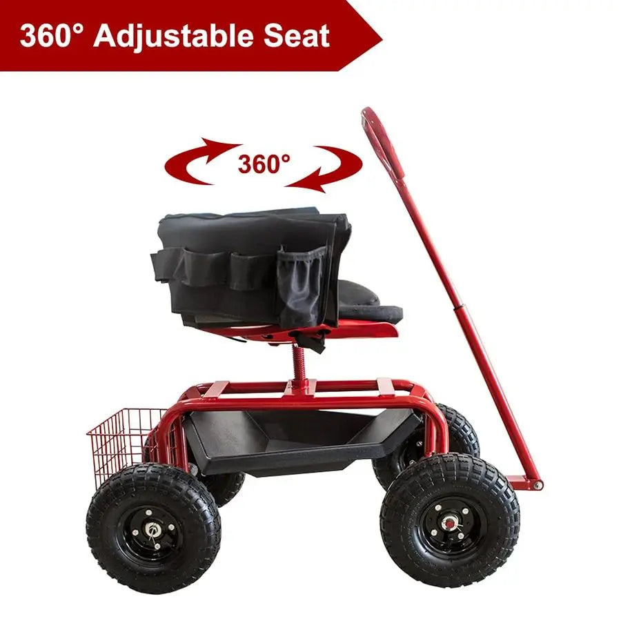 Garden Cart Rolling Workseat