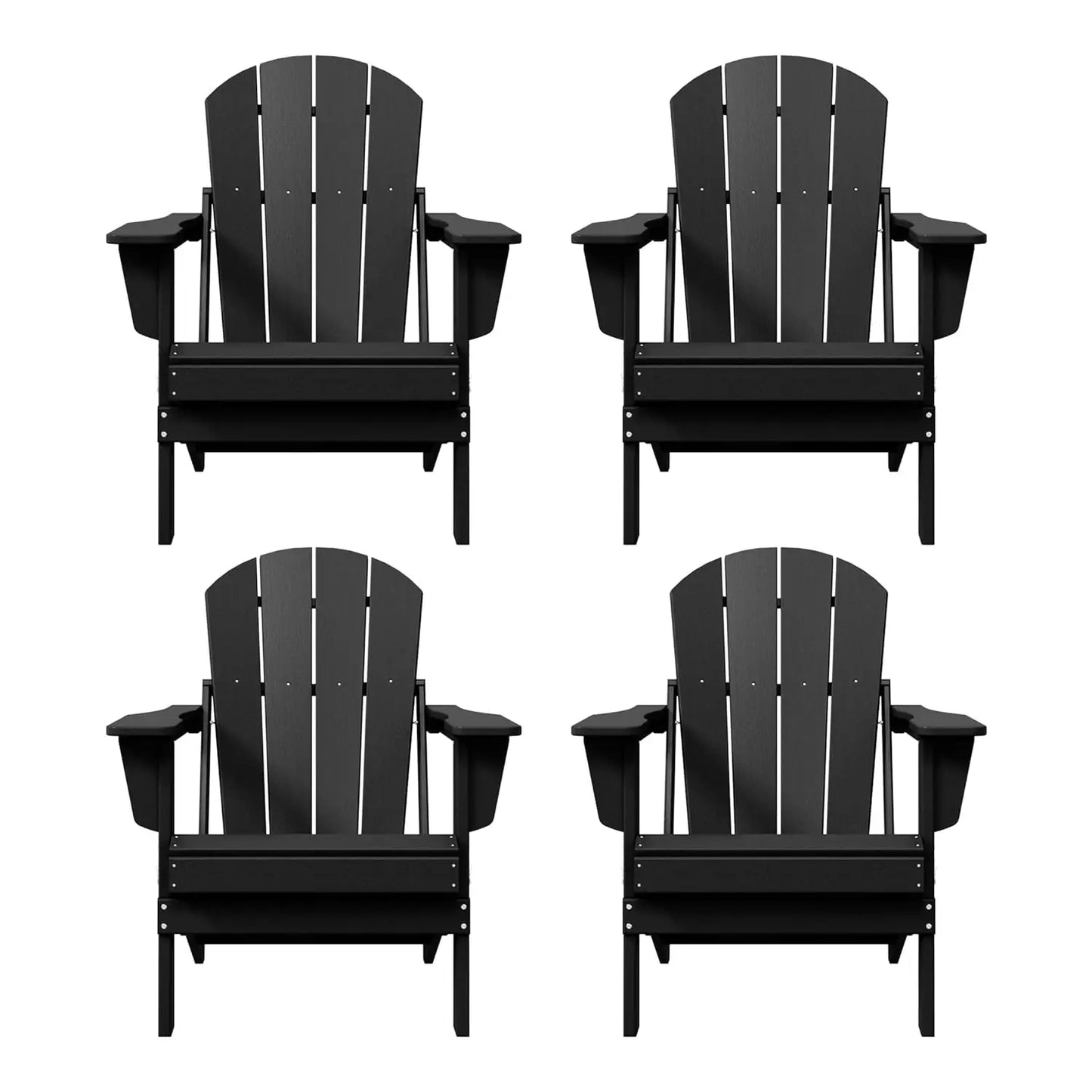 Folding Poly Adirondack Chair (Set of 4)