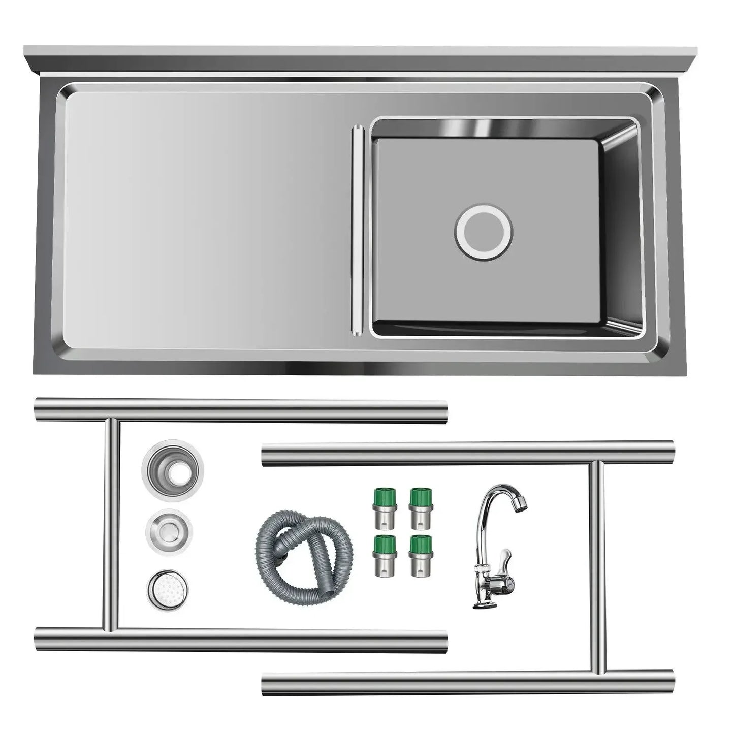 Food Prep Table W/Sink and Faucet