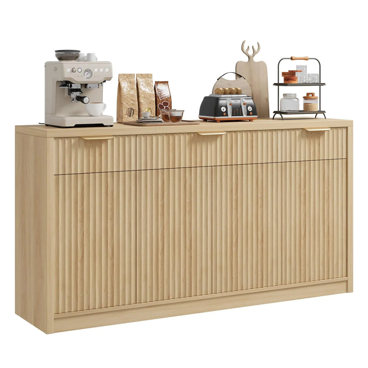 Fluted Buffet Sideboard Cabinet