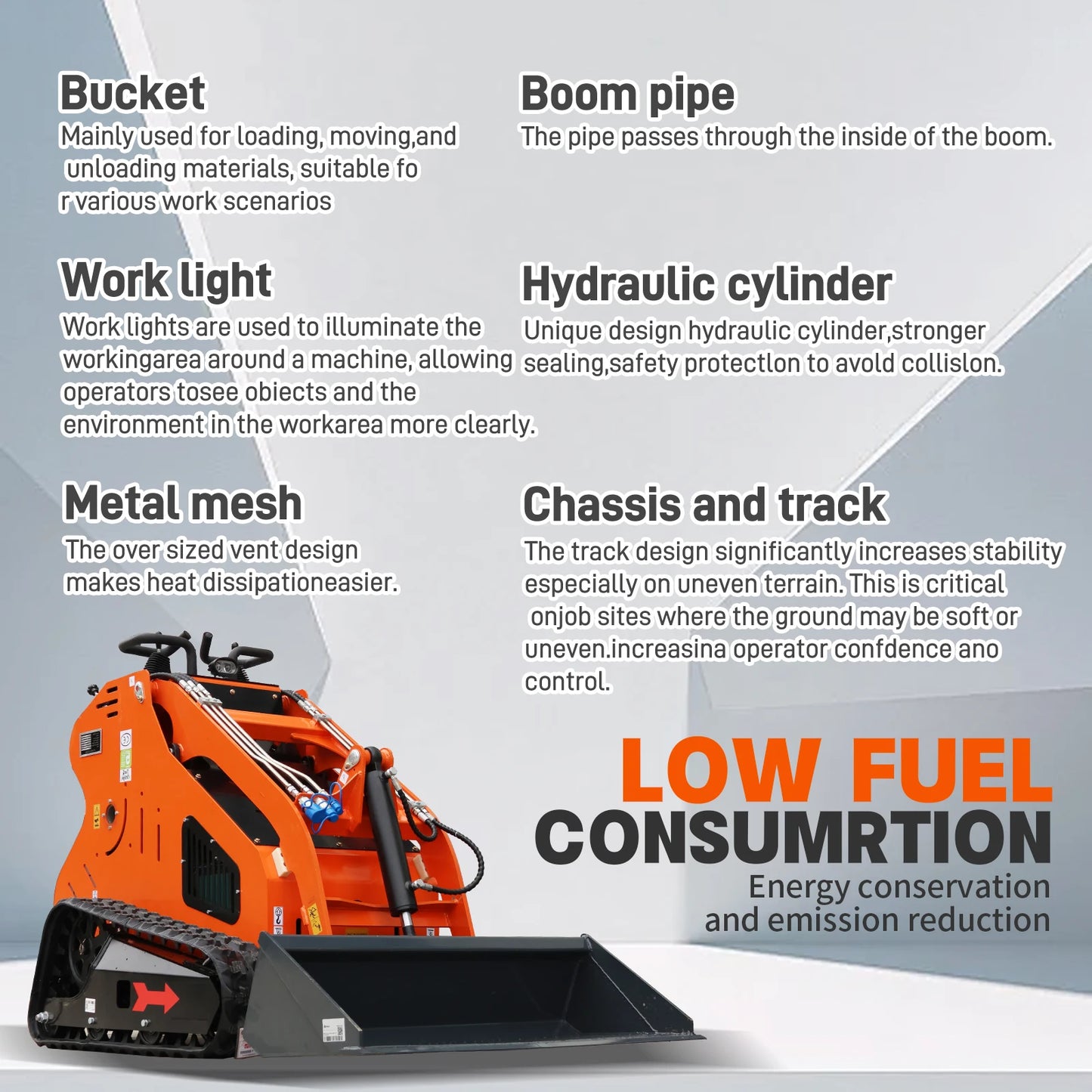 1 Ton Mini Excavator and Skid Steer Loader Bundle