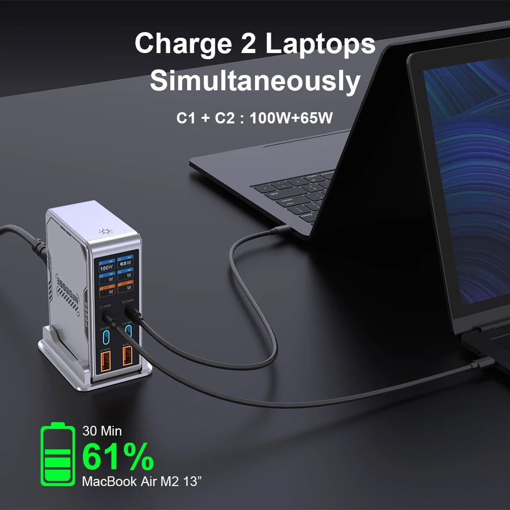 6 Ports USB Charging Station,GaN