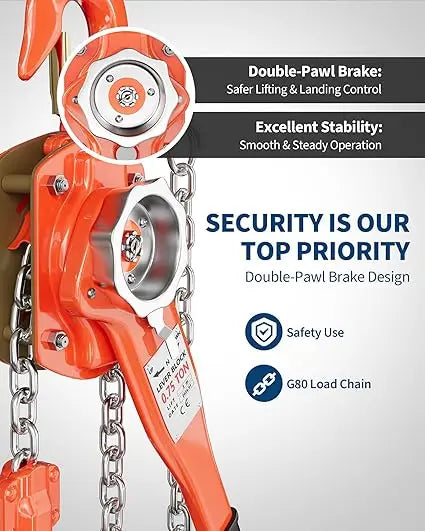 Manual Lever Chain Hoist with Galvanized Chain