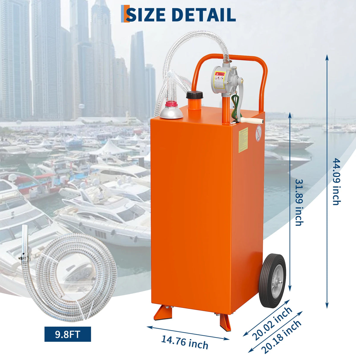 Portable Fuel Caddy with Manual Pump