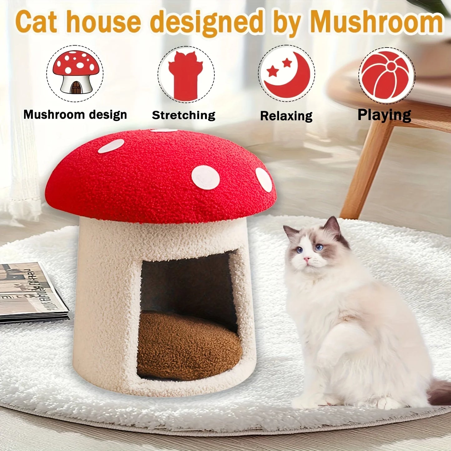 Mushroom Cat Bed