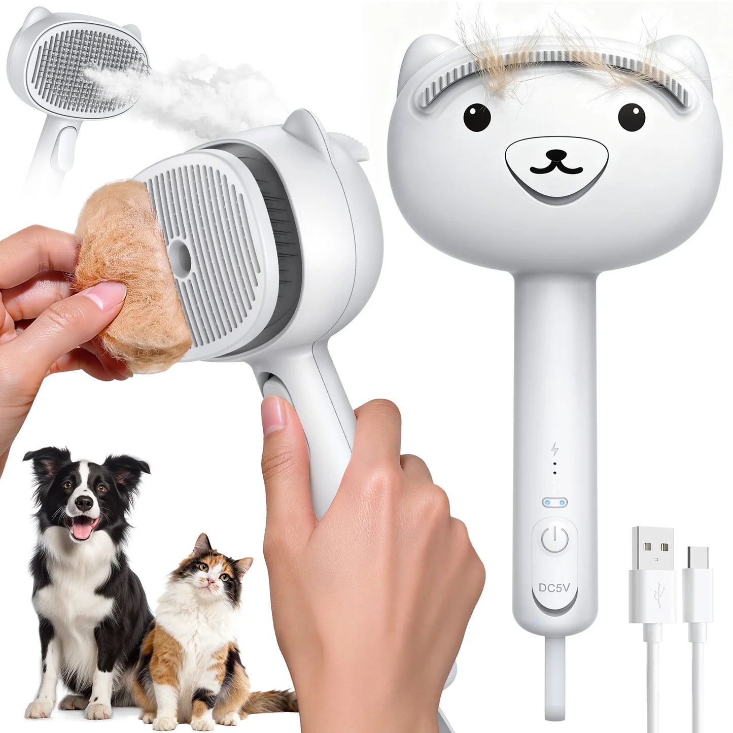 Shedding Steam Pet Brush