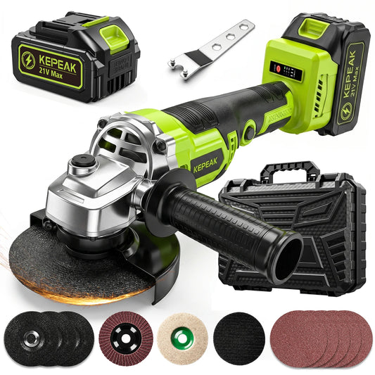 21V Cordless Angle Grinder 3 Speed 10000RPM