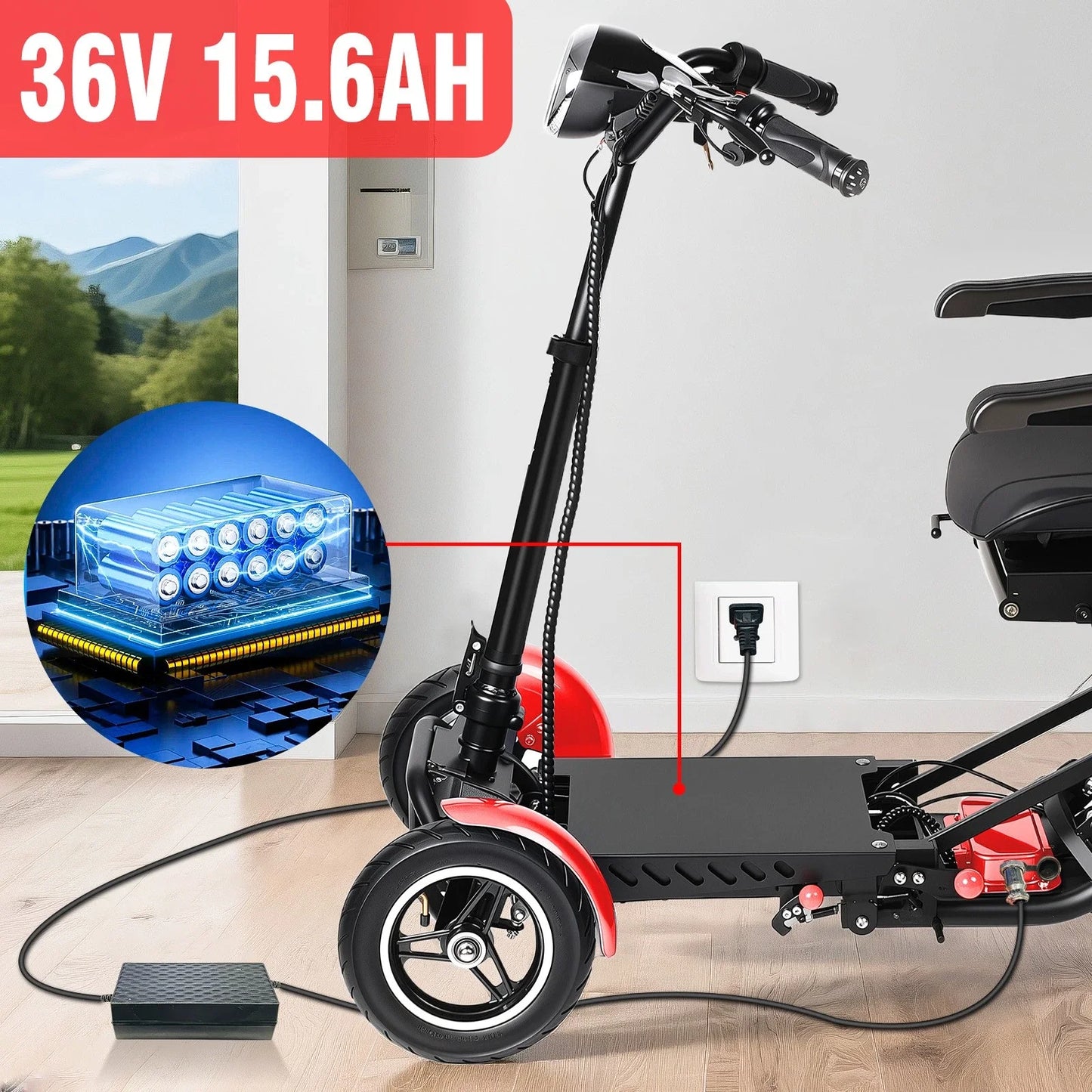 Folding 4-Wheel Mobility Scooter for Seniors