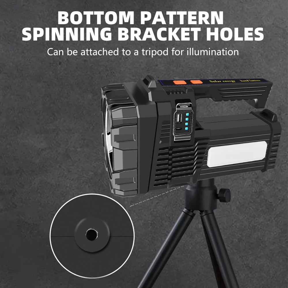 Solar Rechargeable Handheld Spotlight