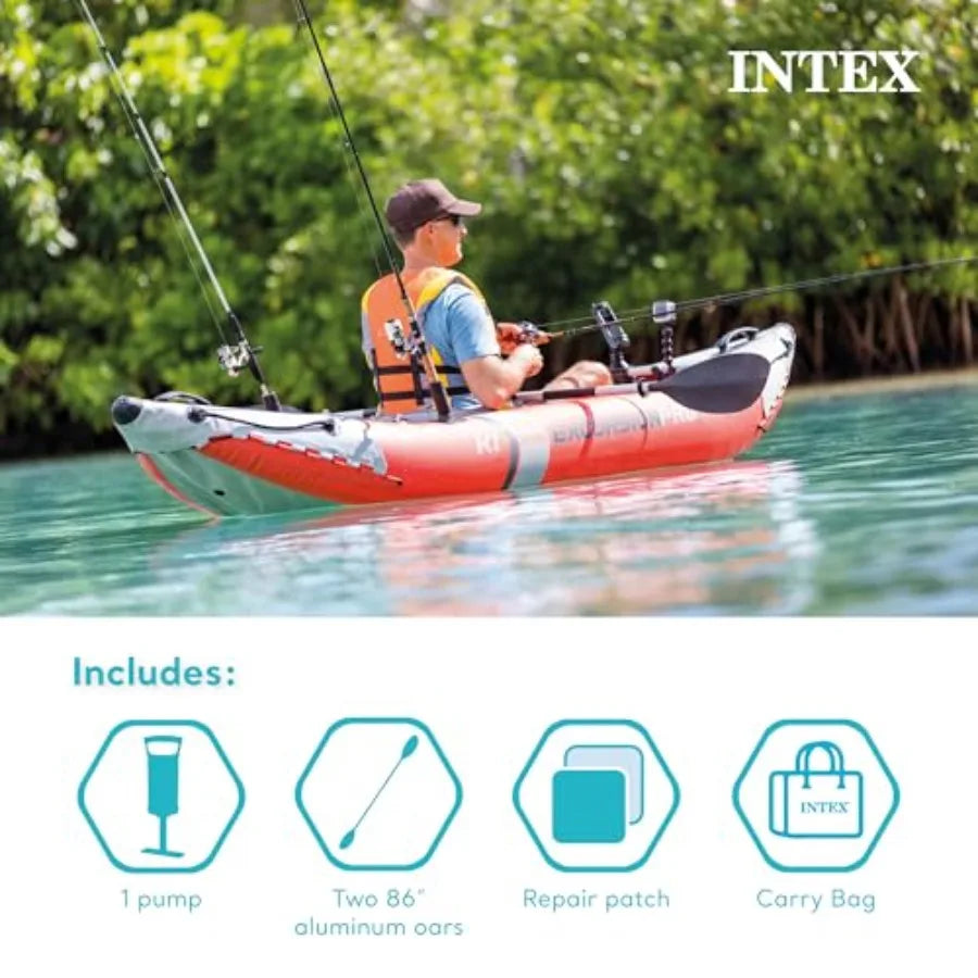 86in SuperTough PVC Kayak with Paddles High-Output Pump