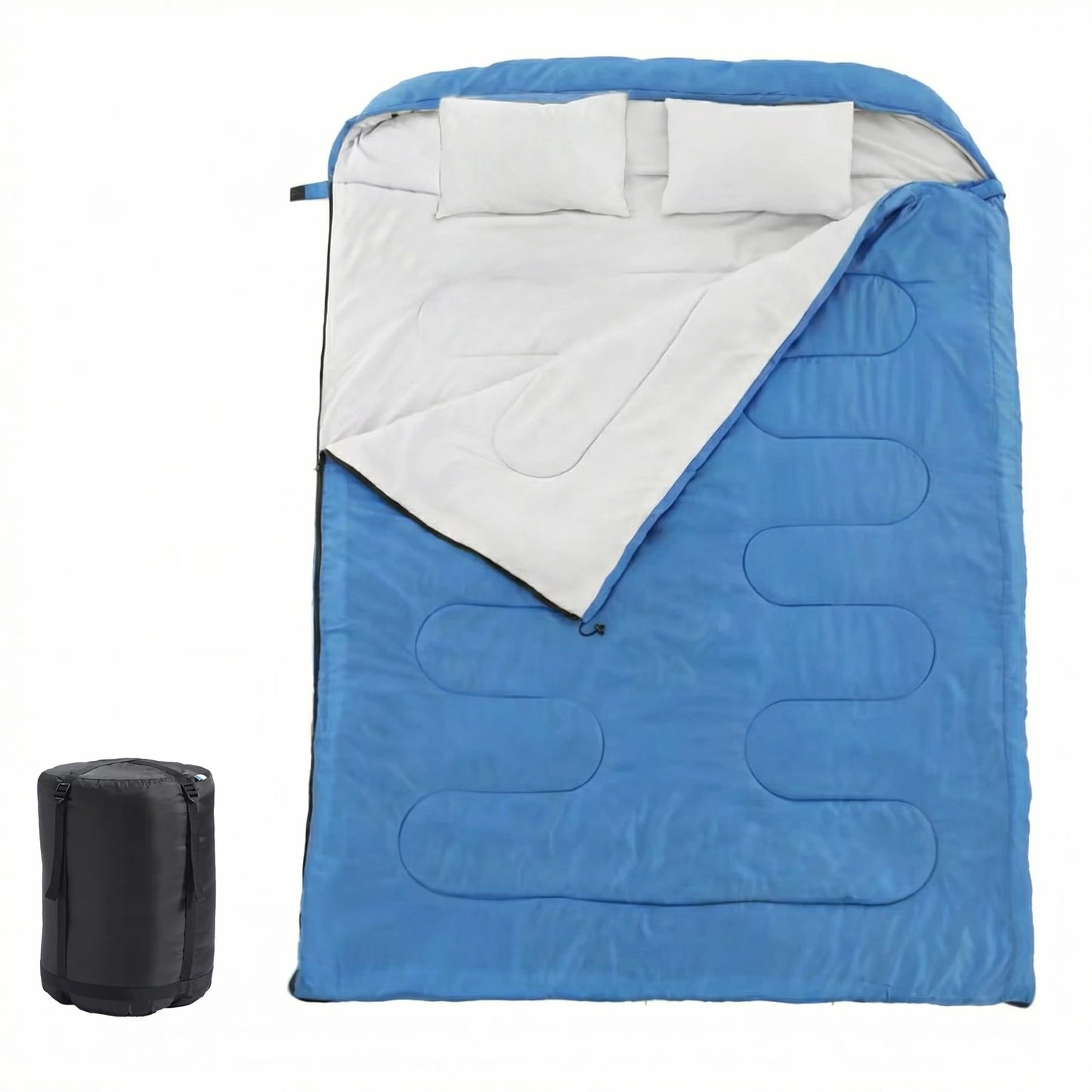 Double Sleeping Bag for Adults with Pillow