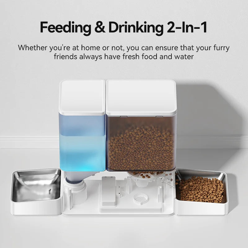 8.5L 2In1 Automatic Pet Feeder Gravity Water Fountain