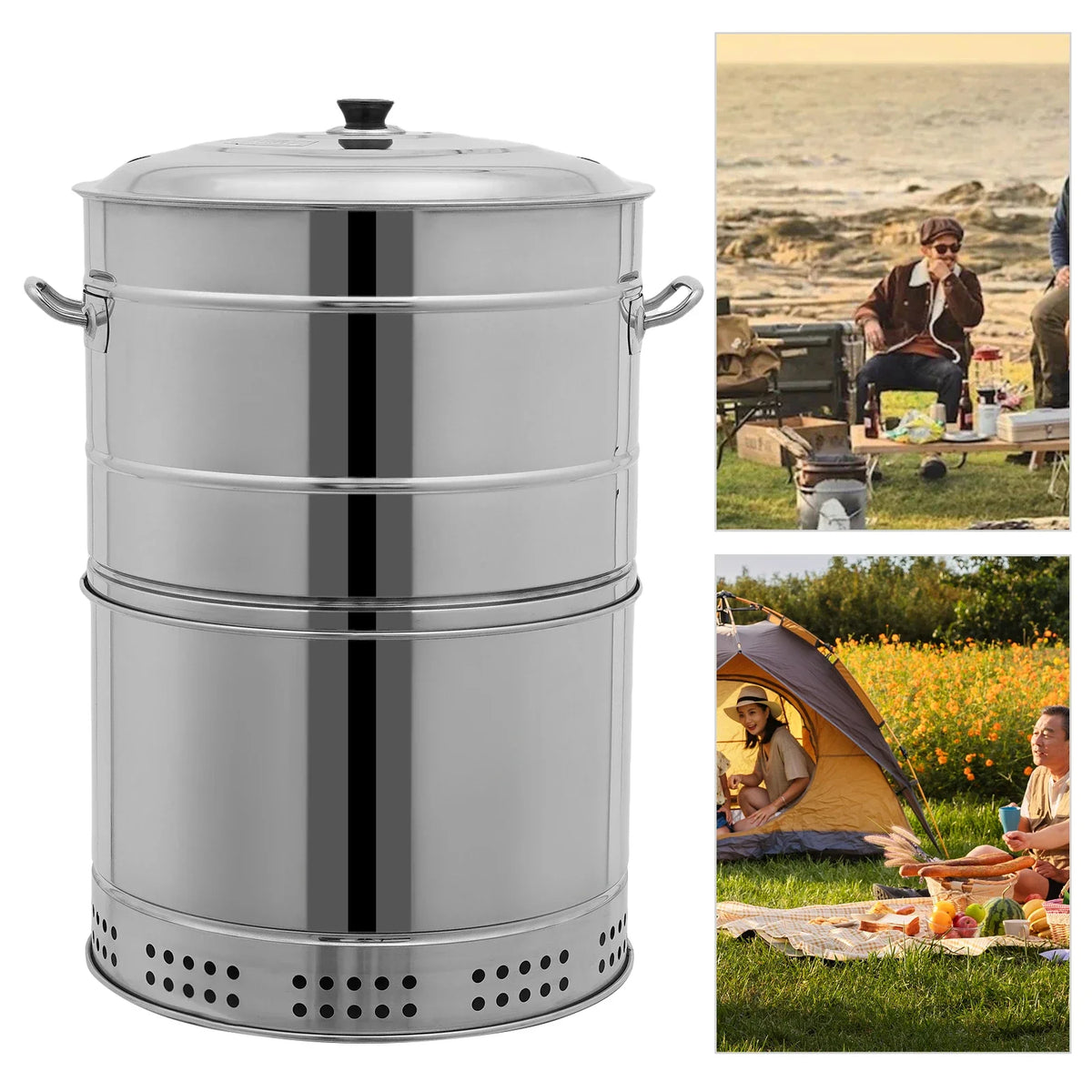 Freestanding Smokeless Charcoal Grill